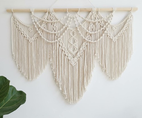 Large macrame wall hanging - wall,